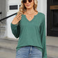 Notched Long Sleeve T-Shirt