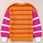 Striped Round Neck Long Sleeve Sweater