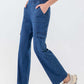 Buttoned Pocketed Long Jeans