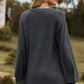 Eyelet Notched Raglan Sleeve T-Shirt