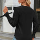 V-Neck Flounce Sleeve T-Shirt