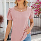 Eyelet Puff Sleeve T-Shirt
