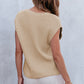 Pocketed V-Neck Cap Sleeve Sweater