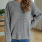 Solid Color Round Neck Long Sleeve Sweater