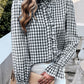 Frill Ruffled Plaid Long Sleeve Shirt