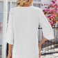 Notched Half Button T-Shirt