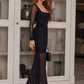 Square Neck Long Sleeve Maxi Dress