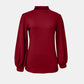 Full Size Mock Neck Long Sleeve T-Shirt