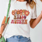 Flower & Letter Graphic Round Neck Short Sleeve T-Shirt