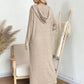 Drawstring Long Sleeve Hooded Dress