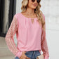 Cutout Round Neck Long Sleeve T-Shirt