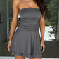 Ruched Layered Tube Mini Dress