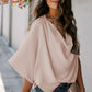 Short Sleeve Draped Blouse