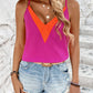 Contrast V-Neck Cami