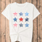 Star Round Neck Short Sleeve T-Shirt