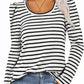 Striped Round Neck Long Sleeve T-Shirt