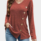 V-Neck Long Sleeve T-Shirt