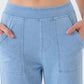 Buttoned Pocketed Long Jeans