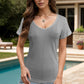 Full Size Scoop Neck Short Sleeve Top