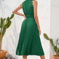 Swiss Dot Tie Neck Sleeveless Dress