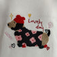 Puppy Round Neck Raglan Sleeve Sweater