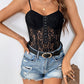 Lace Spaghetti Strap Bodysuit