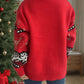 Christmas Element Round Neck Long Sleeve Sweater