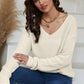 V-Neck Drop Shoulder Sweater