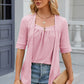 Eyelet Half Sleeve T-Shirt