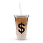 Dollars Clear Plastic Tumbler