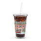 Home For The Holidays Clear Plastic Tumbler