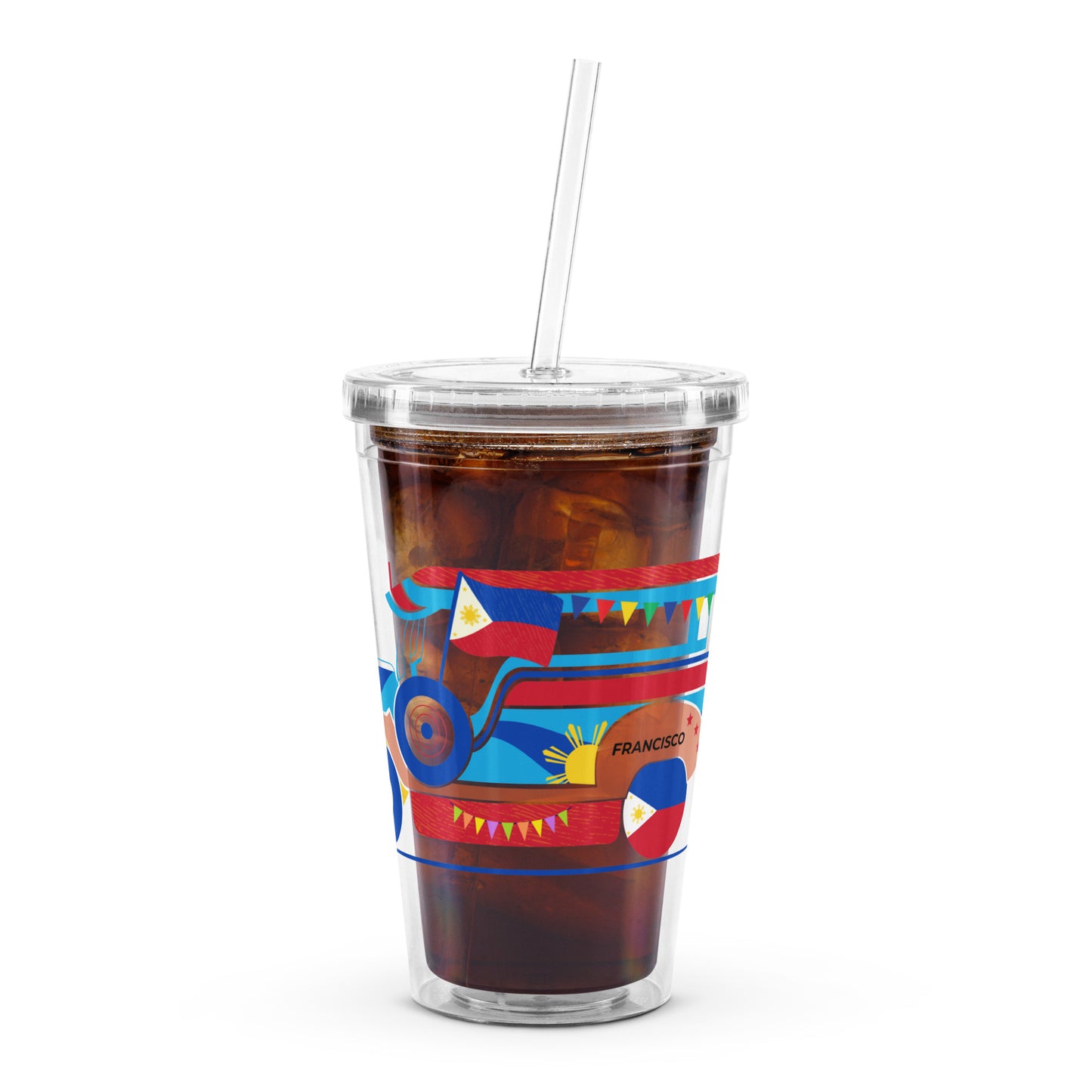 Francisco Jeepney Clear Plastic Tumbler