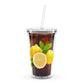 Lemons Clear Plastic Tumbler