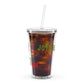 Christmas Vibes Clear Plastic Tumbler