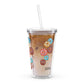 Donuts Clear Plastic Tumbler