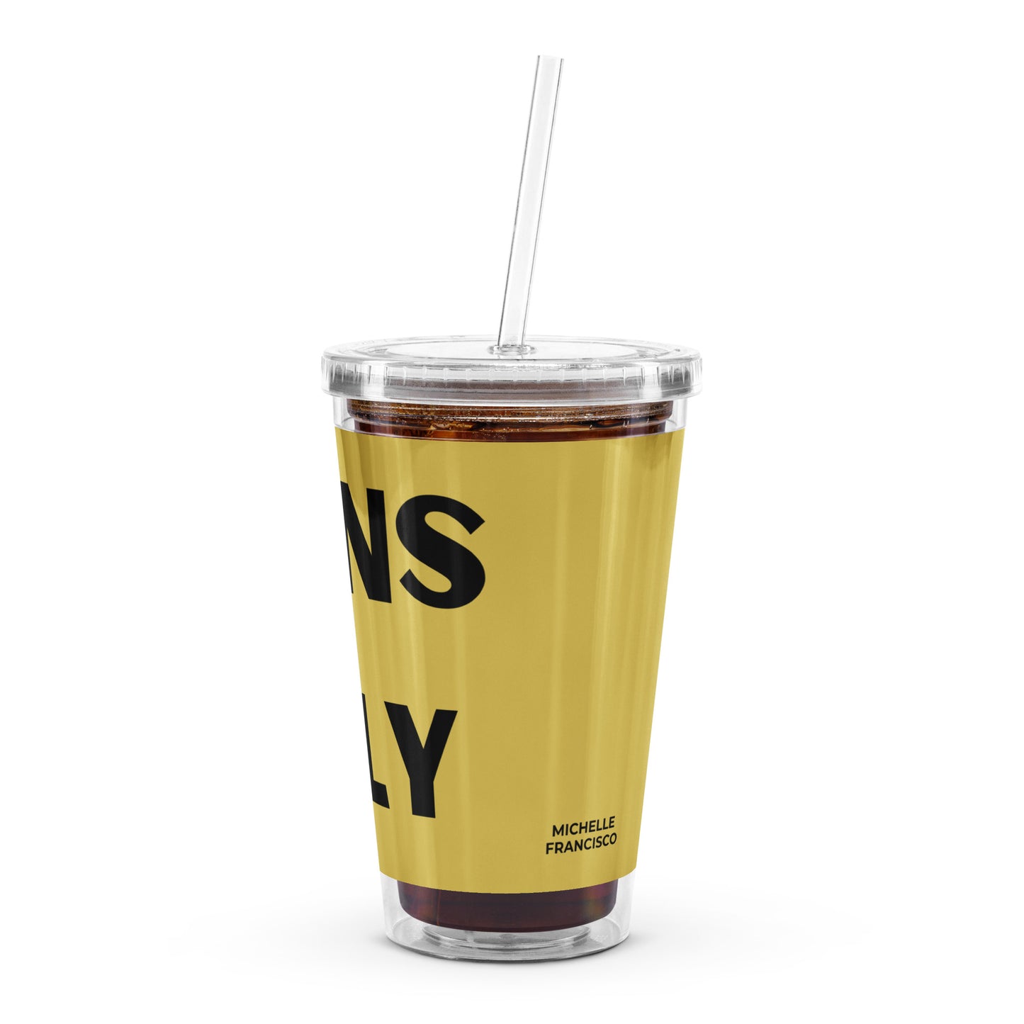 Icons Only Clear Plastic Tumbler