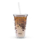 Coffee Beans Clear Plastic Tumbler