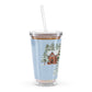 Snow Christmas Clear Plastic Tumbler