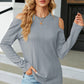 Round Neck Cold Shoulder T-Shirt