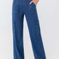 Buttoned Pocketed Long Jeans