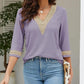 V-Neck Eyelet Blouse