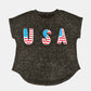 USA Round Neck Short Sleeve T-Shirt