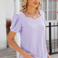 Eyelet Puff Sleeve T-Shirt