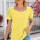 Eyelet Puff Sleeve T-Shirt