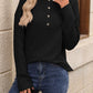 Half Button Long Sleeve T-Shirt