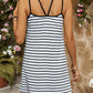 Striped Scoop Neck Double Strap Cami Dress