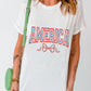 AMERICA Round Neck Short Sleeve T-Shirt