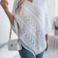 Cable-Knit Openwork Three-Quarter Sleeve Sweater