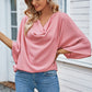 Short Sleeve Draped Blouse