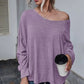 Full Size Double Tie Drop Shoulder Long Sleeve T-Shirt